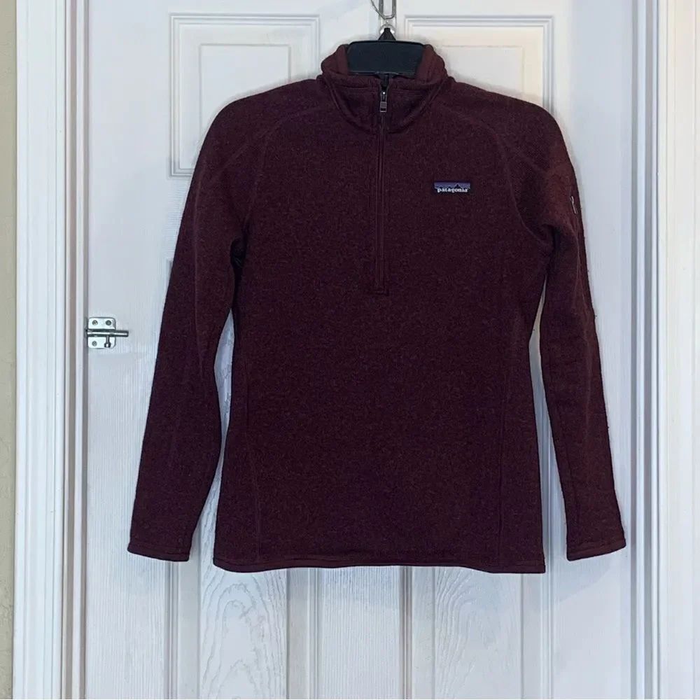 Patagonia Better Sweater Burgundy 1/4 Zip Size XS